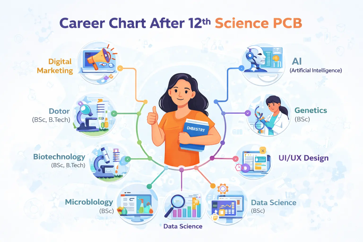 career chart after 12th science pcb